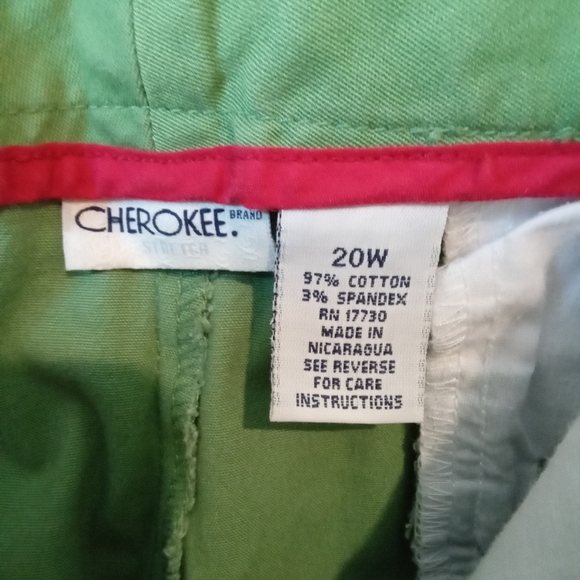 Cherokee 20W Lime Green Chino Pants - Picture 3 of 3